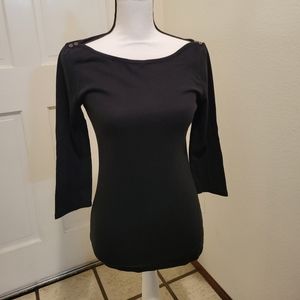 Old Navy long sleeve fitted tee, Medium, Black